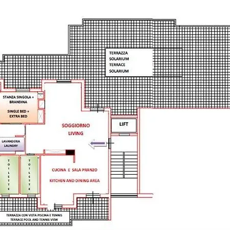 Luxus P4t Family 3 Bedroom With Pool, Tennis Court And Sauna アパート ブリンディジ